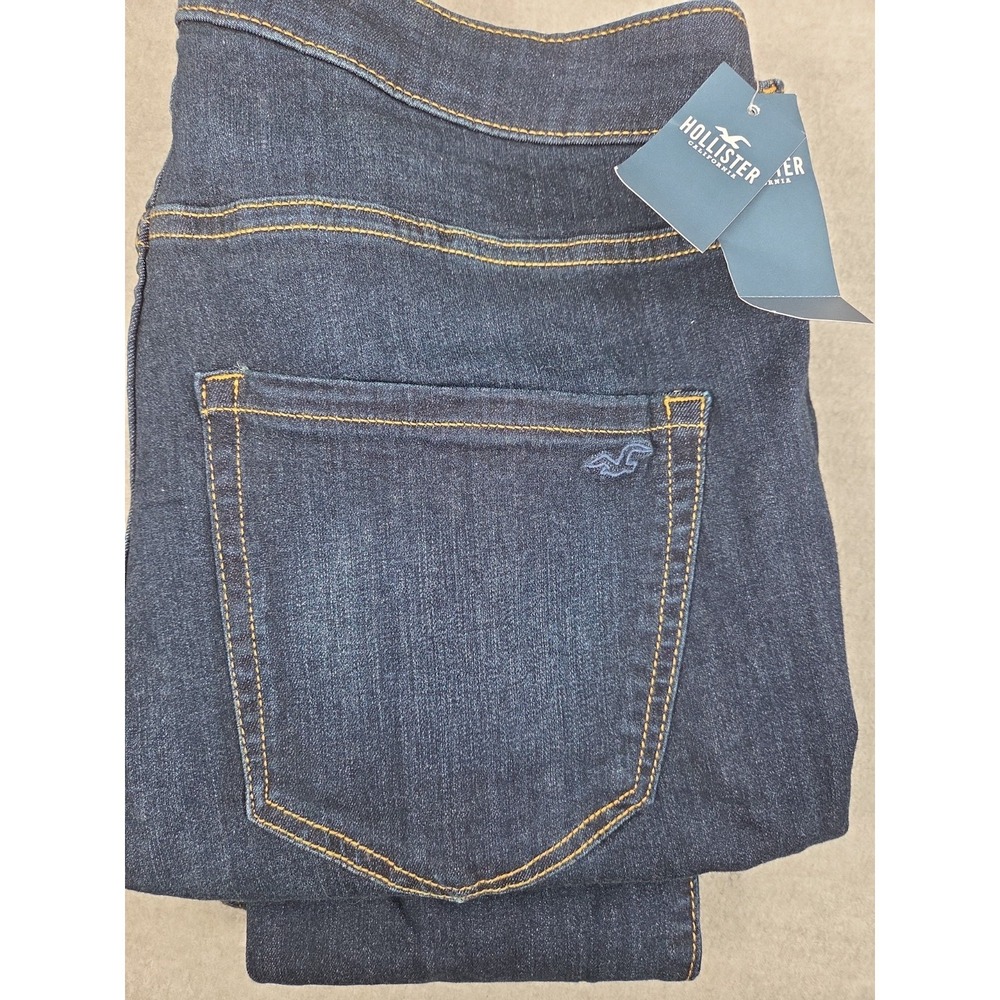 Hollister 20S Curvy High Rise Crop Jean Legging Advanced Stretch Dark Wash NEW